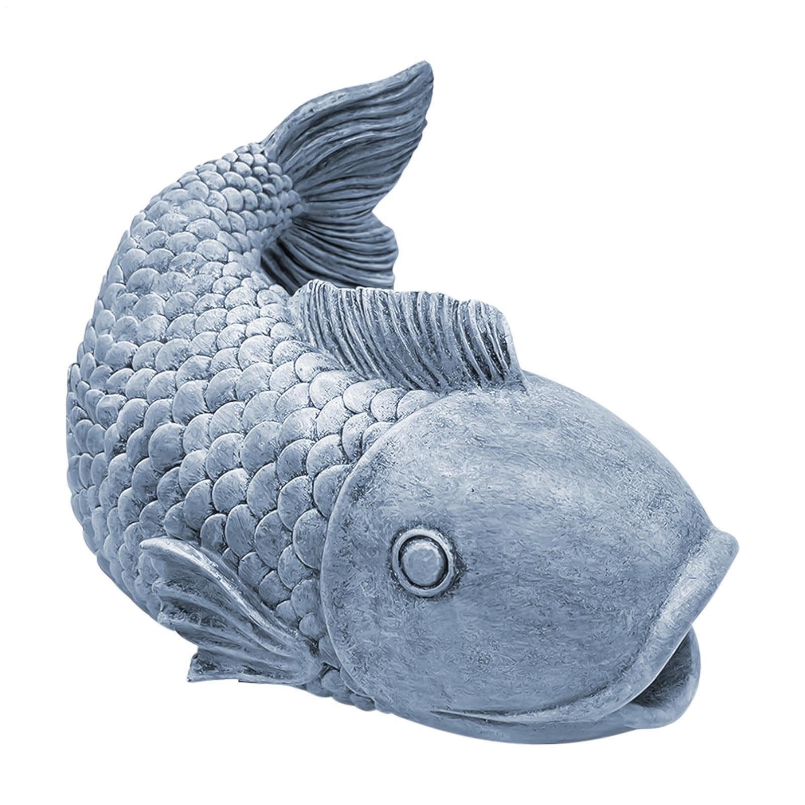 Générique Wasserspeier für Regenrinne, Fisch – Harz 21 x 14 cm | Erweiterung | Dekorative Gartenskulptur Wasserabweiser für Rasen Hof Terrasse Bewässerung Außen Haus Pro