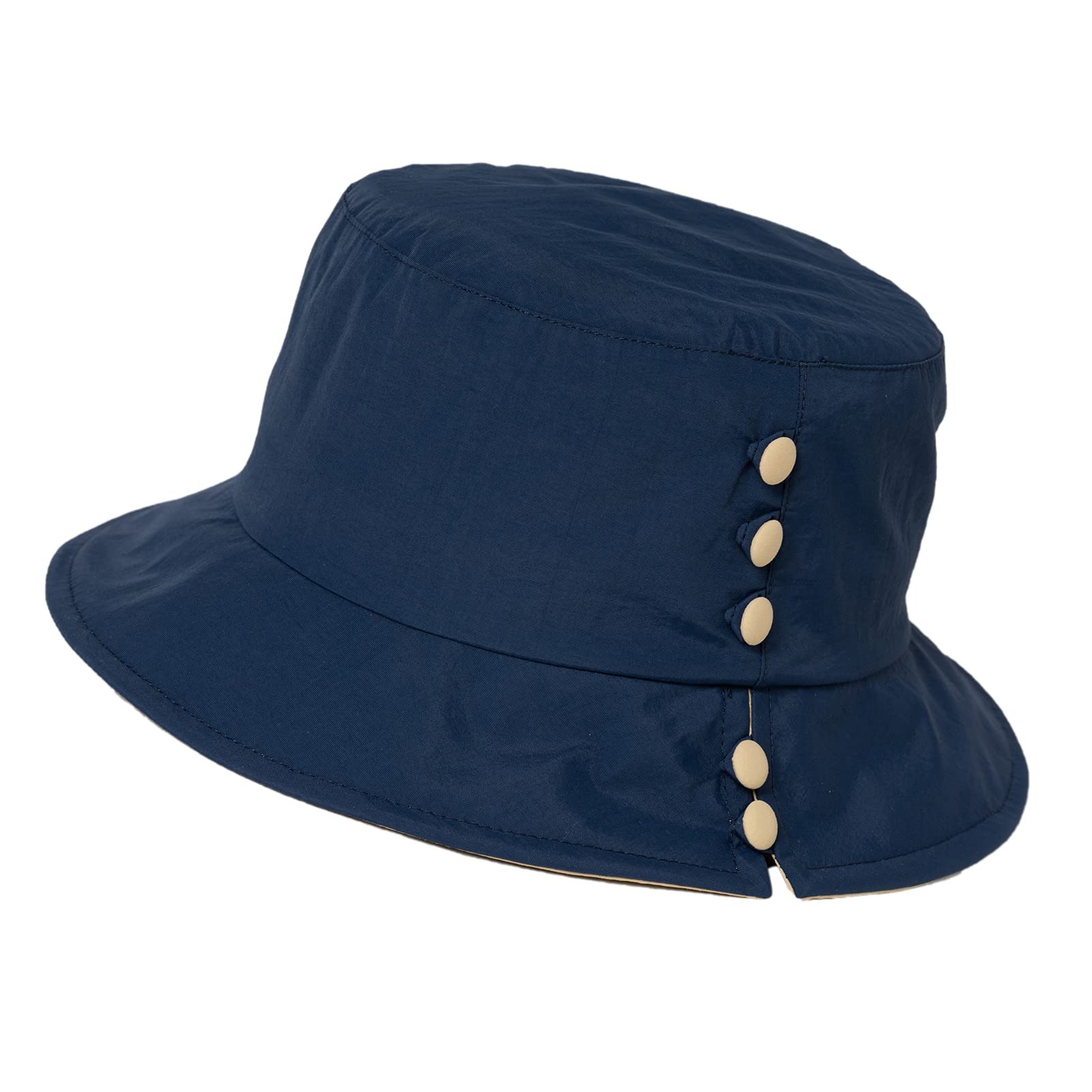 Comhats UPF 50 Sombrero de Sol para Mujer Plegable Pamelas de algodón con Correa para la Barbilla Ajustable
