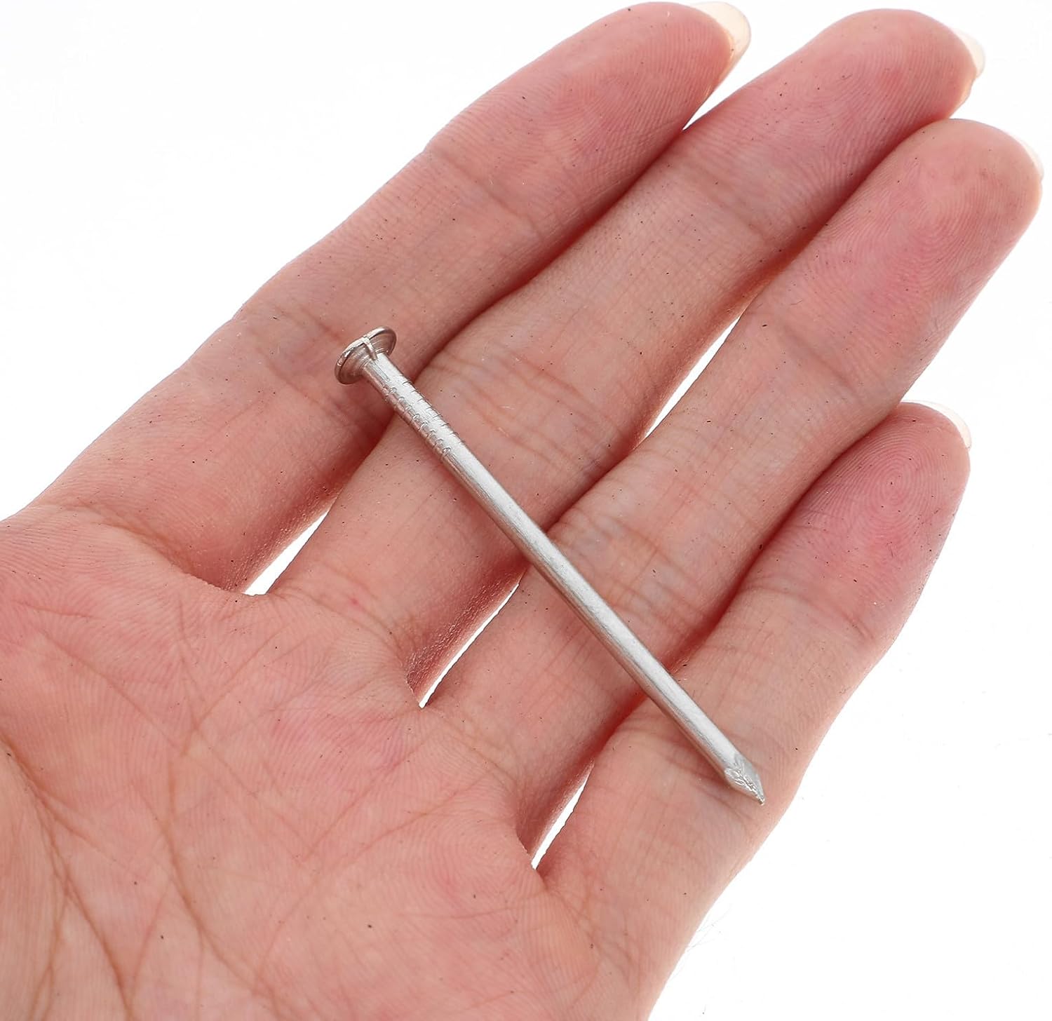 Reusable Iron Nails with Strong Load-Bearing Capacity , Silver Finish 50pcs for Picture Hanging and Woodworking for DIY Box Making and Craft Projects