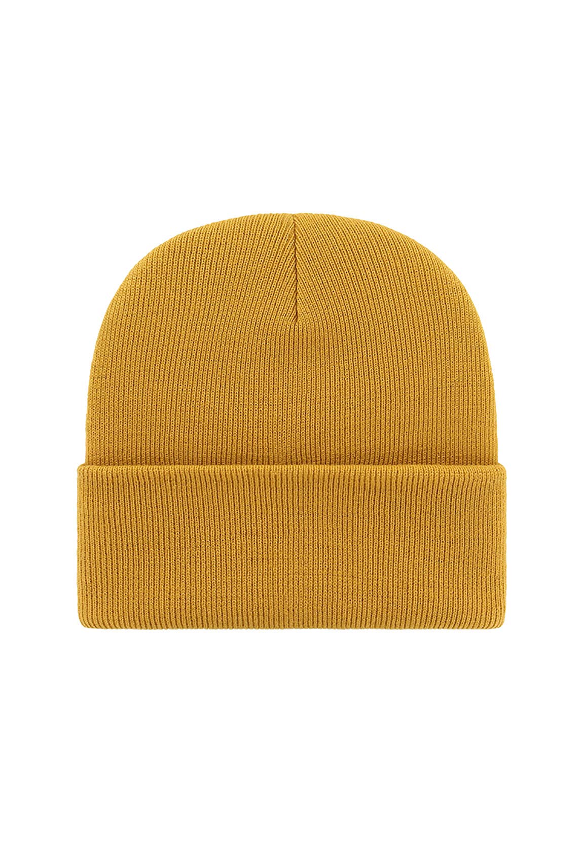 47 New York Yankees Beanie Mens Womens Cuffed Knit Winter Hat, Stretch Fit, Wheat Yellow/Brown Logo, One Size
