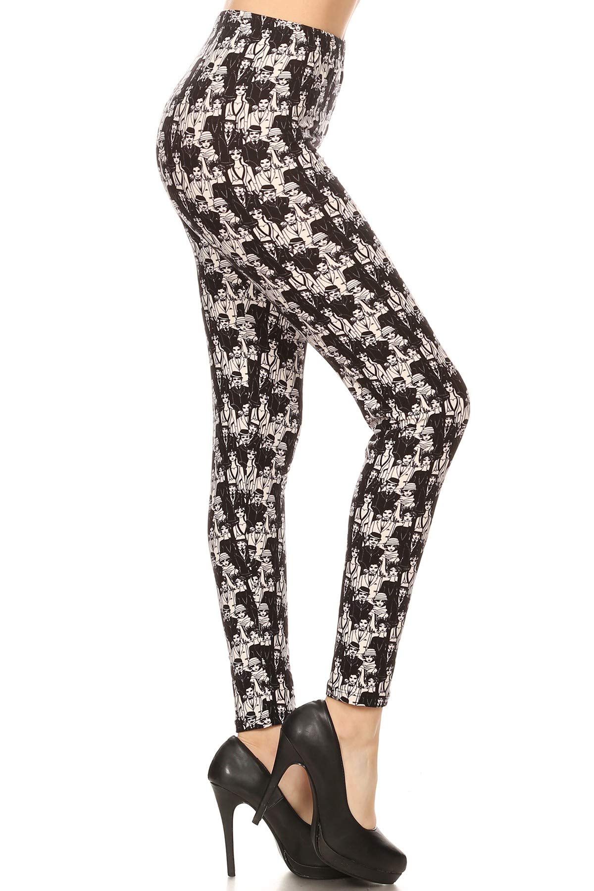 Leggings DepotUltra Soft Halloween Skeleton Skull Ghost Pumpkin Print Fashion Leggings BAT7