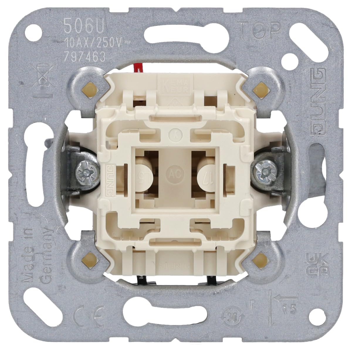 Jung, set di accessori per prese elettriche AS 500, bianco alpino, 10 pezzi
