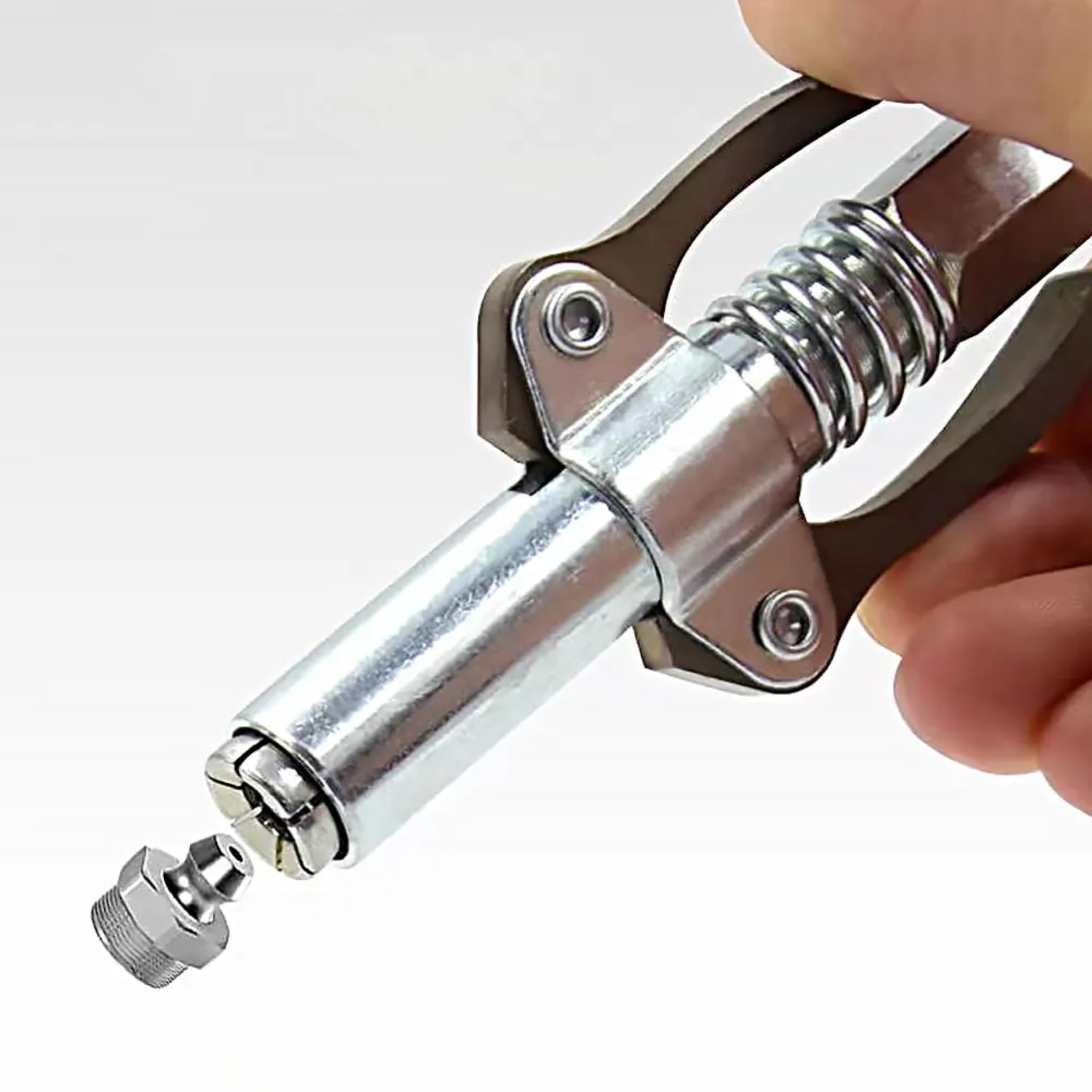 EPITECH MART Grease Gun Coupler 10000 PSI Leak-Free Grease Nozzle With 12 Inch Flexiable Blue Hose Pipe 3