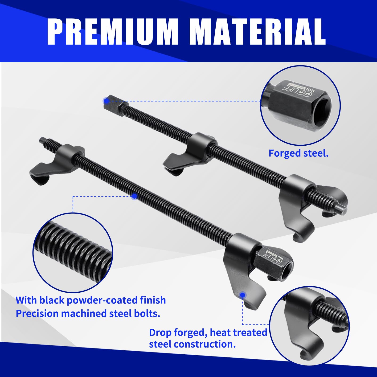 CCLIFE 2 pièces Compresseur Ressort Amortisseur 370mm Griffe Amortisseur Voiture Intégration par Moulage Sous Pression