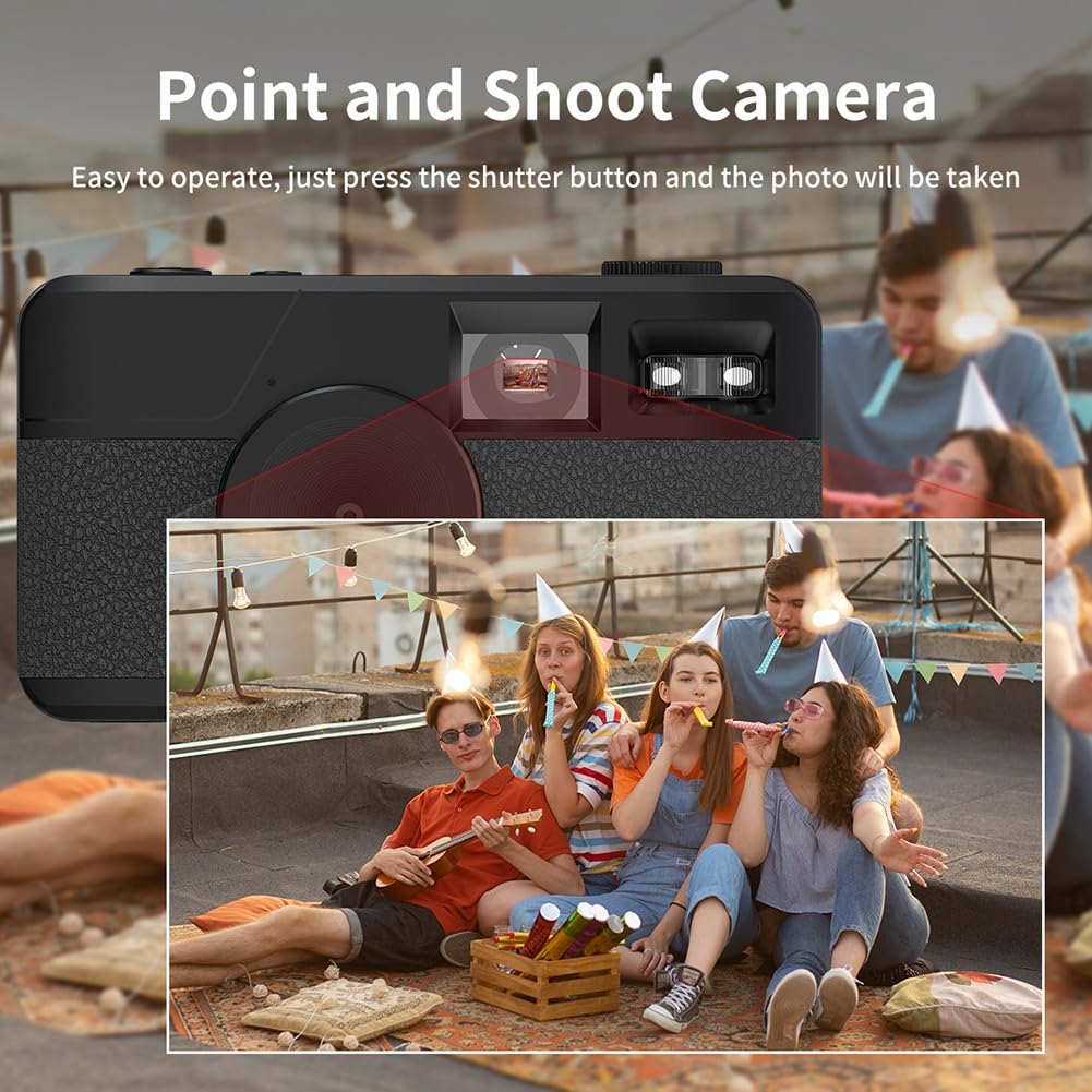 Appareil photo numérique rétro portable sans écran 8 MP et USB-C