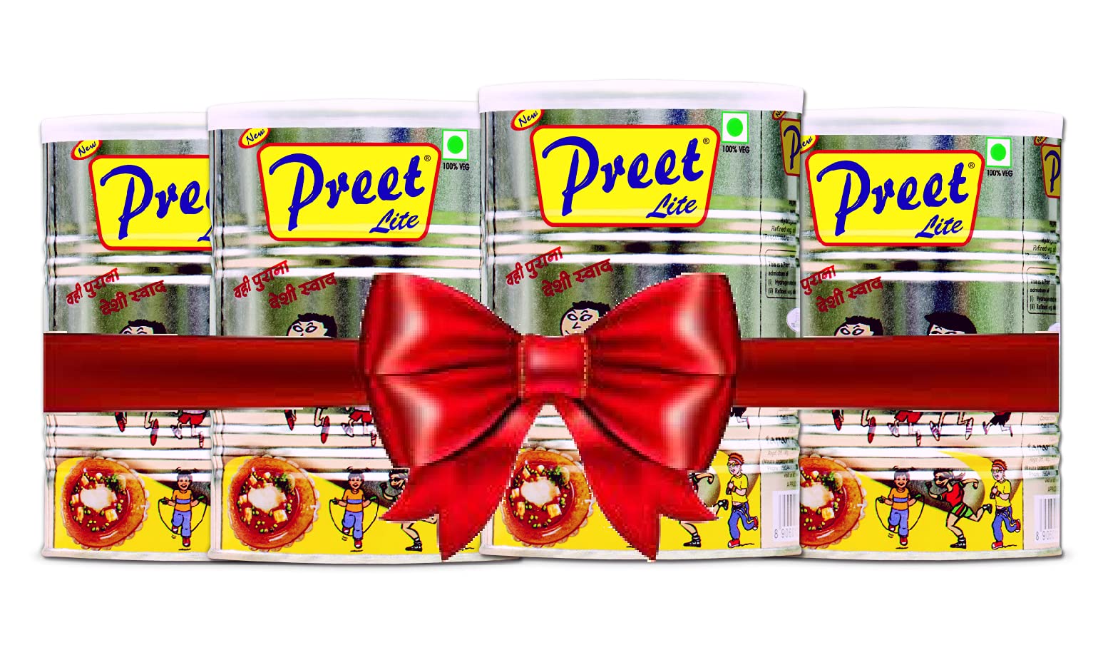 Preet Lite Cooking Medium Combo Pack of 4 Litre - Use Like a Ghee & Oil