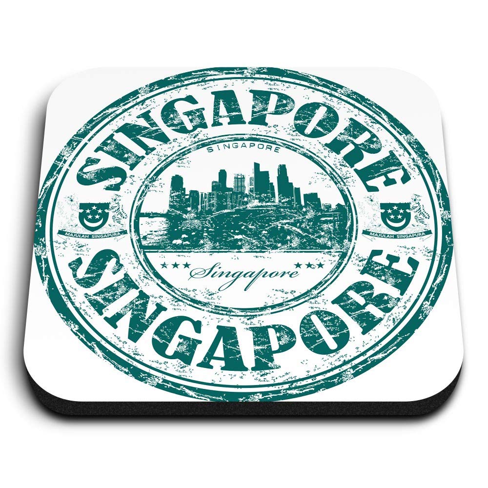 1 x Square MDF Fridge Magnet - Singapore Asia Malaysia 4110