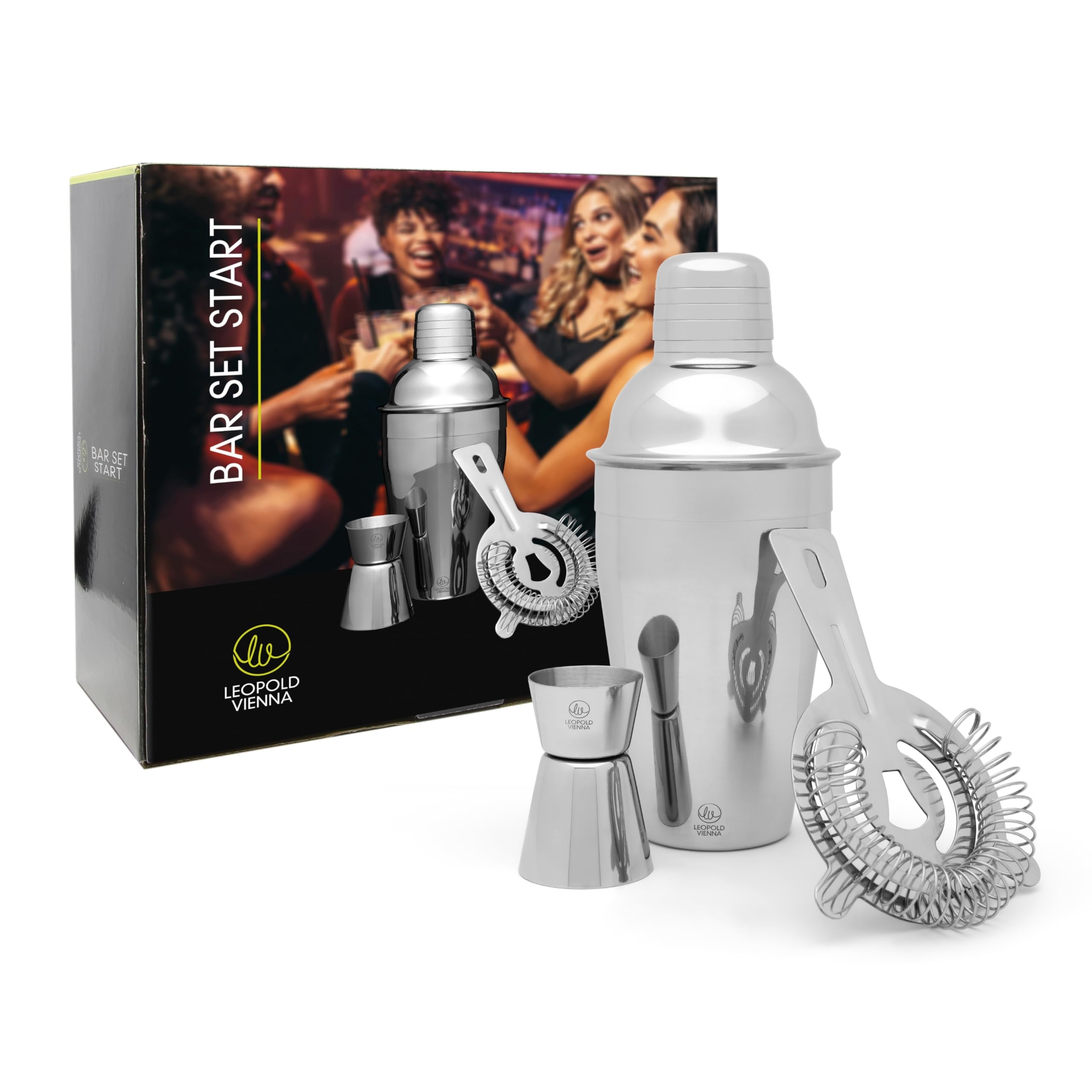 Leopold Vienna Barset Start 3pcs Shaker, Strainer, Jigger LV00465