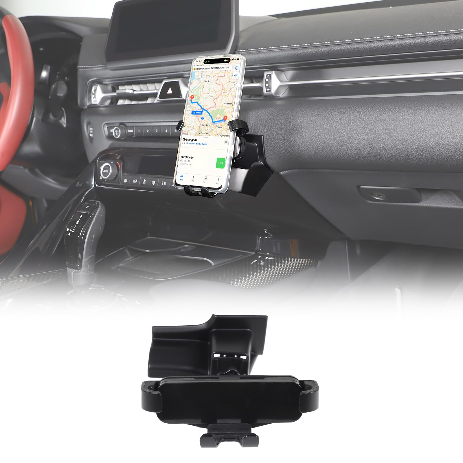 Car Phone Mount Compatible with Toyota Supra GR A90 A91 MK5 2019-2025, Center Console Air Outlet Cell Phone Holder, Handsfree Air Vent Phone Stand, Telescopic Arm Holder