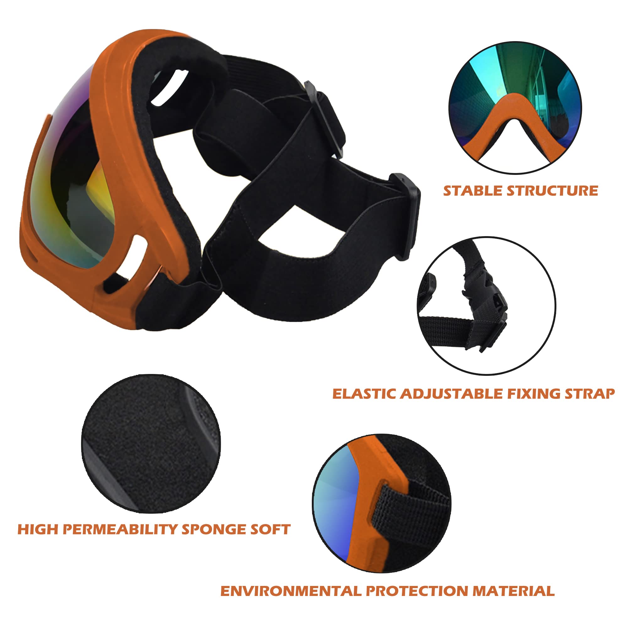 Large Dog Sunglasses With Adjustable Strap UV Protection, Windproof Puppy Eyewear, Suitable for Medium-Large Pets - Image 4