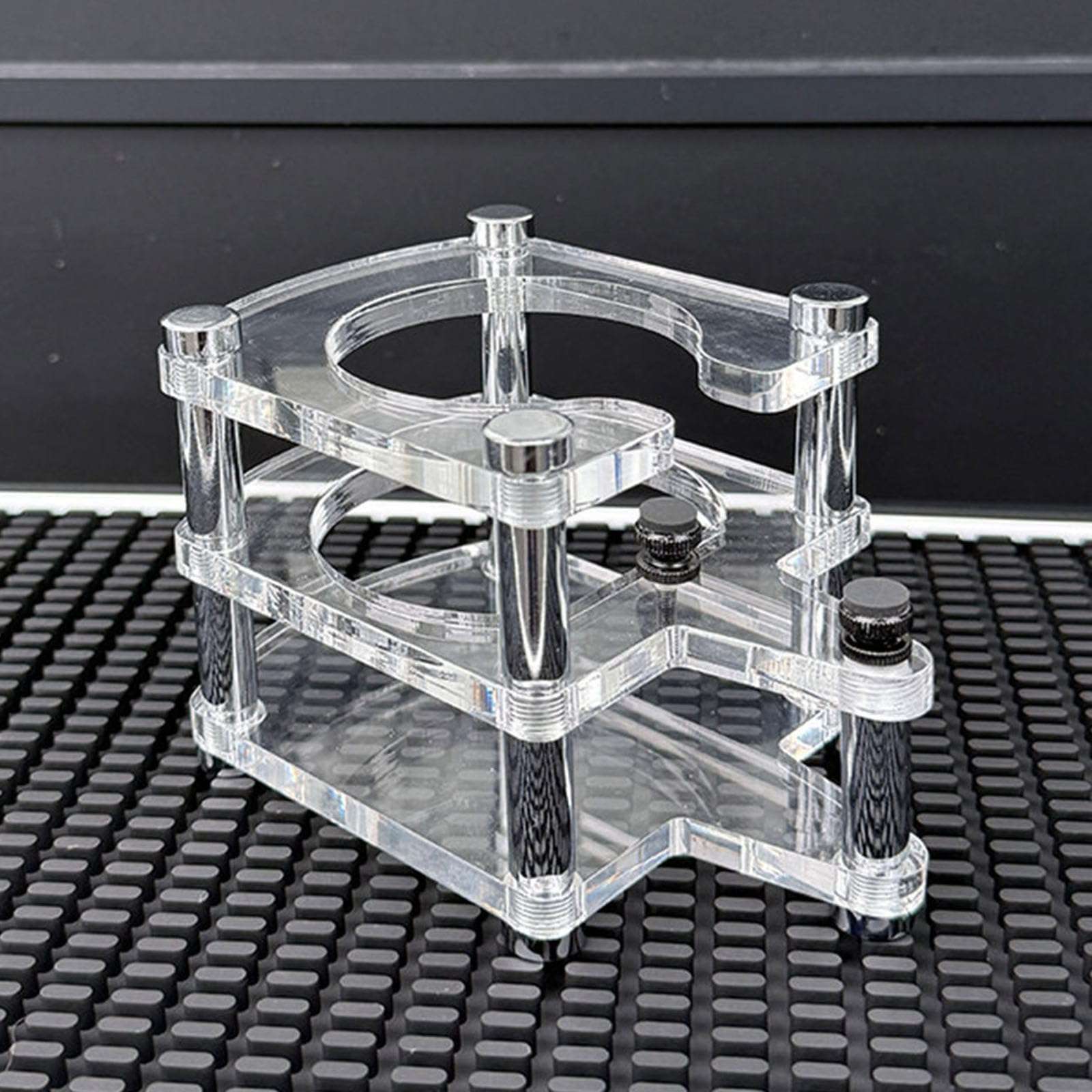 Soporte para Portafiltro De Café De 58 Mm, Estación De Prensado De Espresso, Material Acrílico, Altura Ajustable, Base Antivuelco, para Baristas Domésticos Y Profesionales