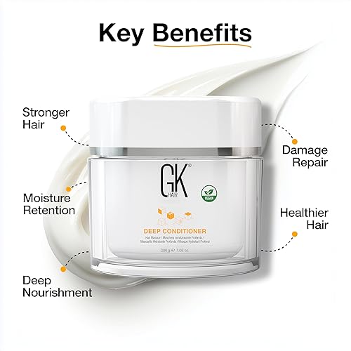 Miniatura 10 de GK HAIR Global Keratin Deep Conditioner Masque (33.8 onzas líquidas33.8 fl oz) Máscara de tratamiento de reparación hidratante intensa para
