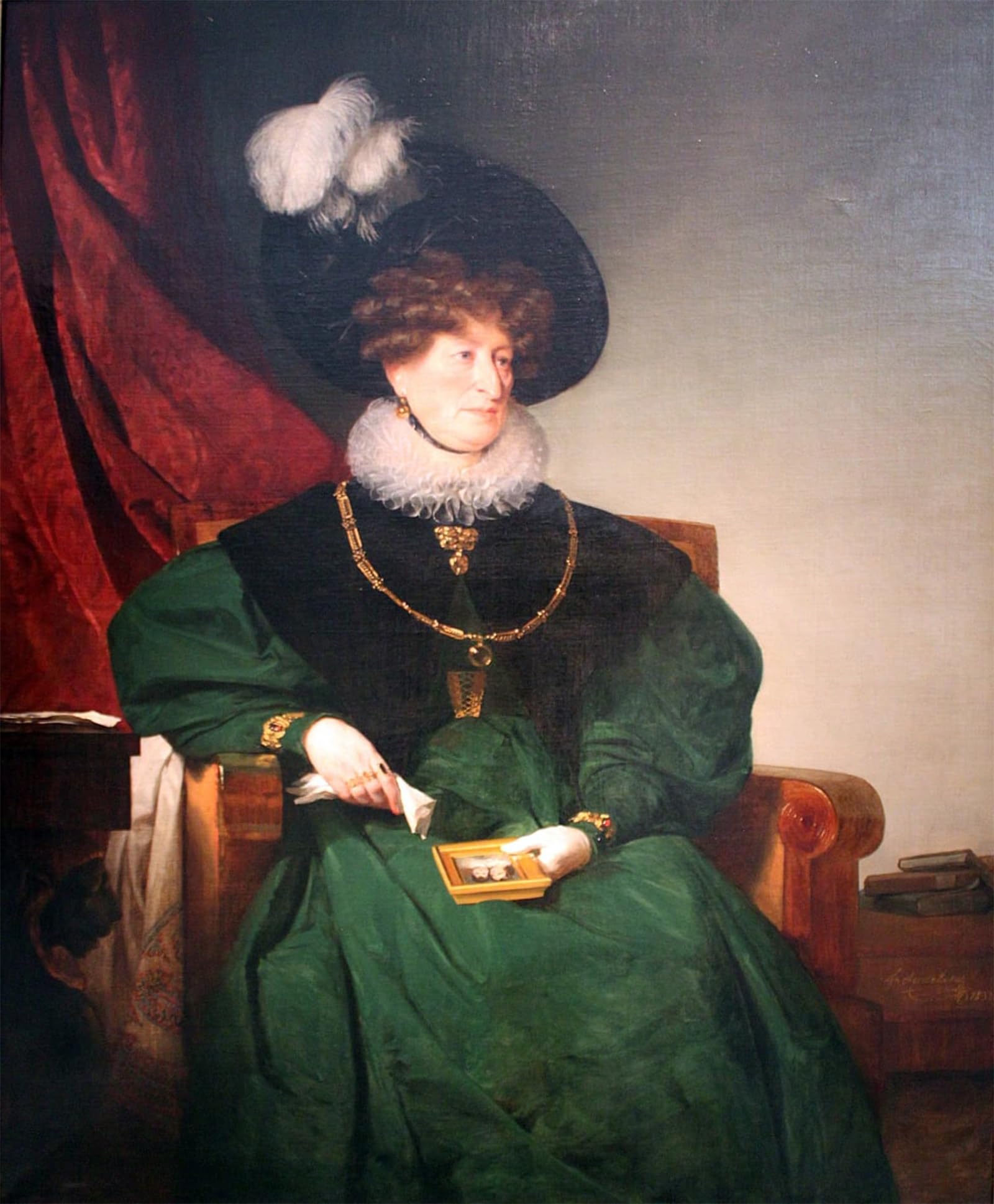 ARTXLXXBN Famous Painting Art Wall Decor Abstract Art Picture Portrait of Baroness Cecilie Von Eskeles by Friedrich Von Amerling Animal Pictures for Home Decor 60x90cm