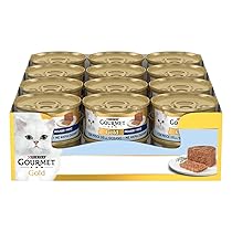 GOURMET Gold – Cibo Umido Gatto Adulto, Mousse con Pesce dell’Oceano. 24 Lattine da 85 g