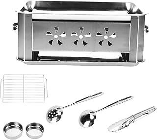 Churrasqueira Grelha de Carne Grelhada Espessura de Peixe Grelhado Grelhador de Peixe Grelhado Em Aço Inoxidável para Fogão a Carvão Grelha Retangular Grelhador de Aço Inoxidável