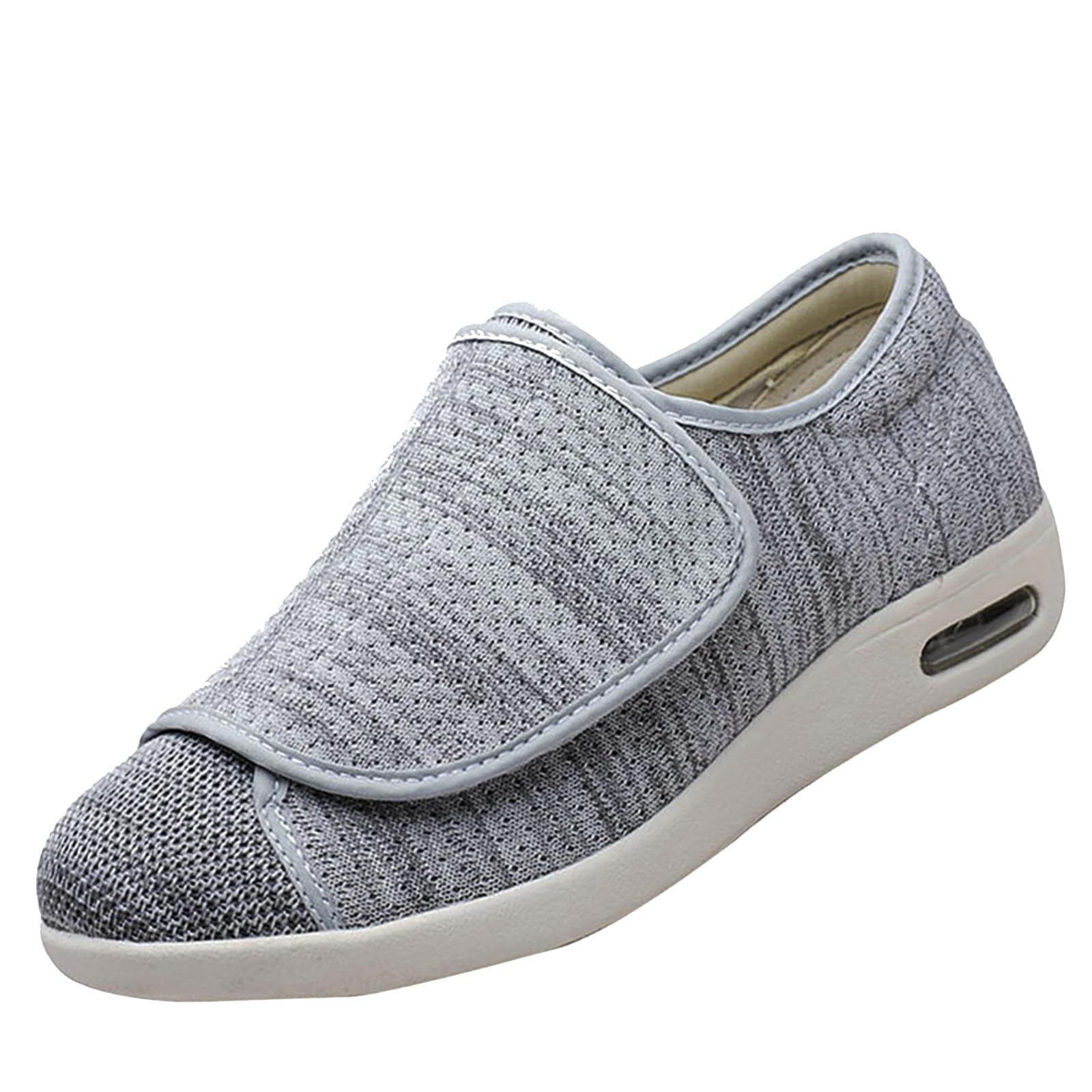 Portatili Scarpe per diabetici,Larghe per Piedi Gonfi Scarpe da Passeggio Regolabili per La Neuropatia Dolorosa dei Piedi degli Anziani.Light Gray 51