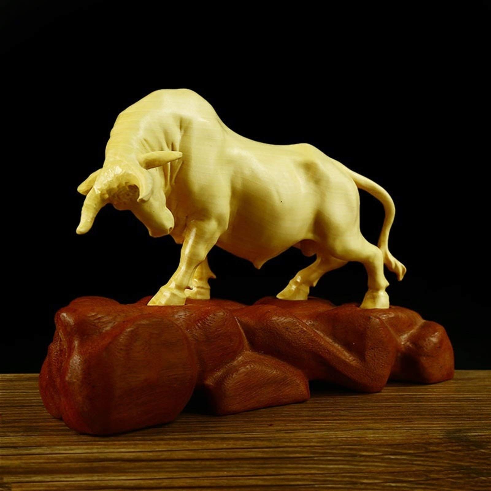 Amazon.com: JKSVTF Wooden Bull Figurine, Wall Street Bull