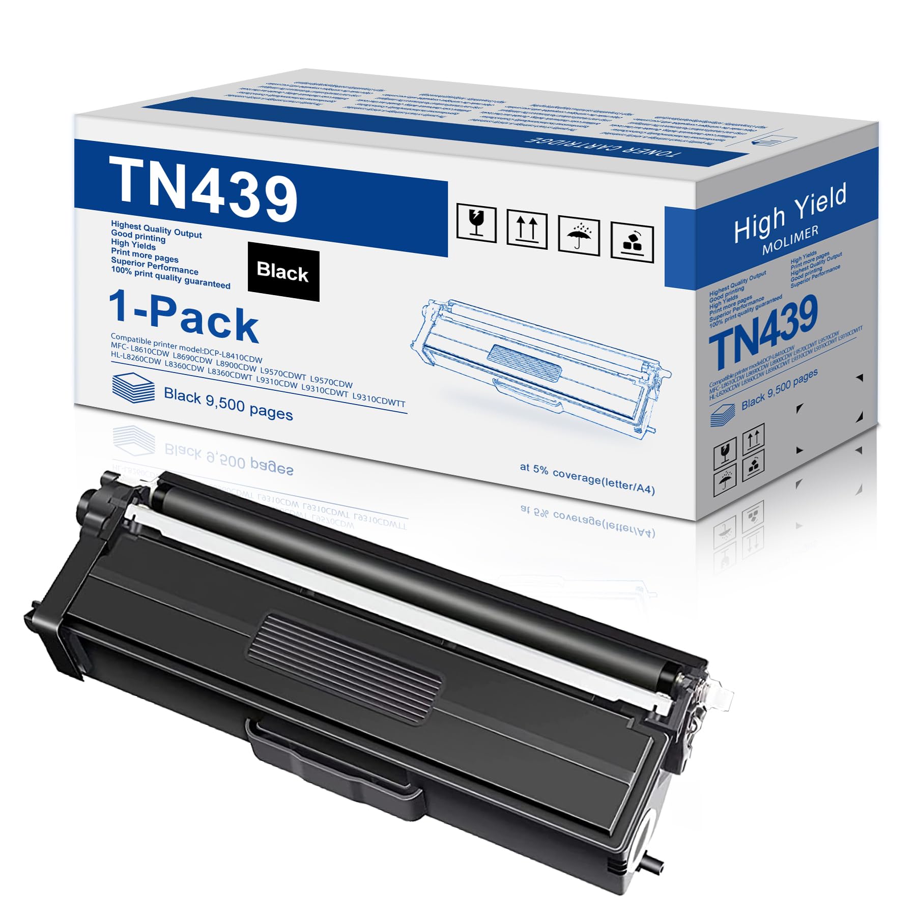 Amazon.com: TN-439 TN439 Black Toner Cartridge Replacement for