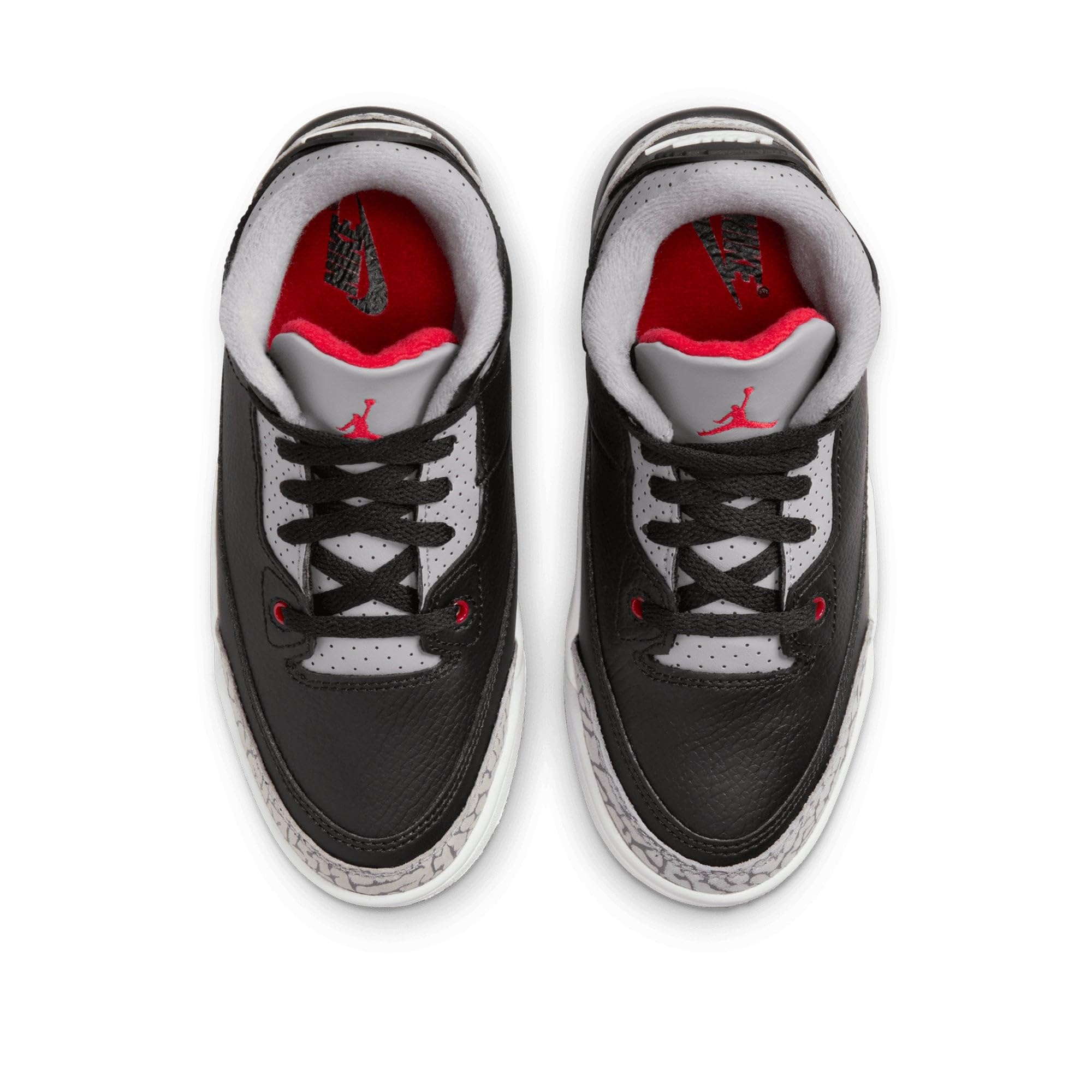 Jordan Little Kid's 3 Retro Black/Fire Red-Cement Grey (DM0966 010)