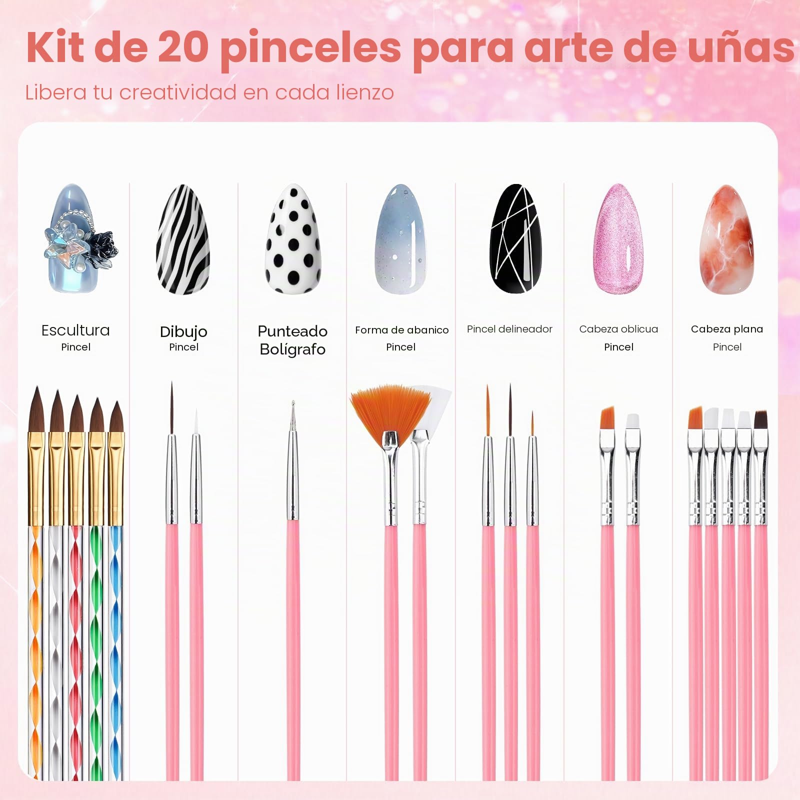 Deciniee Kit De Uñas Acrílicas: Juego Completo Con Polvo Acrílico, Lámpara Uv, Taladro, Puntas Postizas, Esmaltes Semipermanentes Para Uñas, Set De Manicura Ideal Como Regalo Con Bolsa De Almacenaje