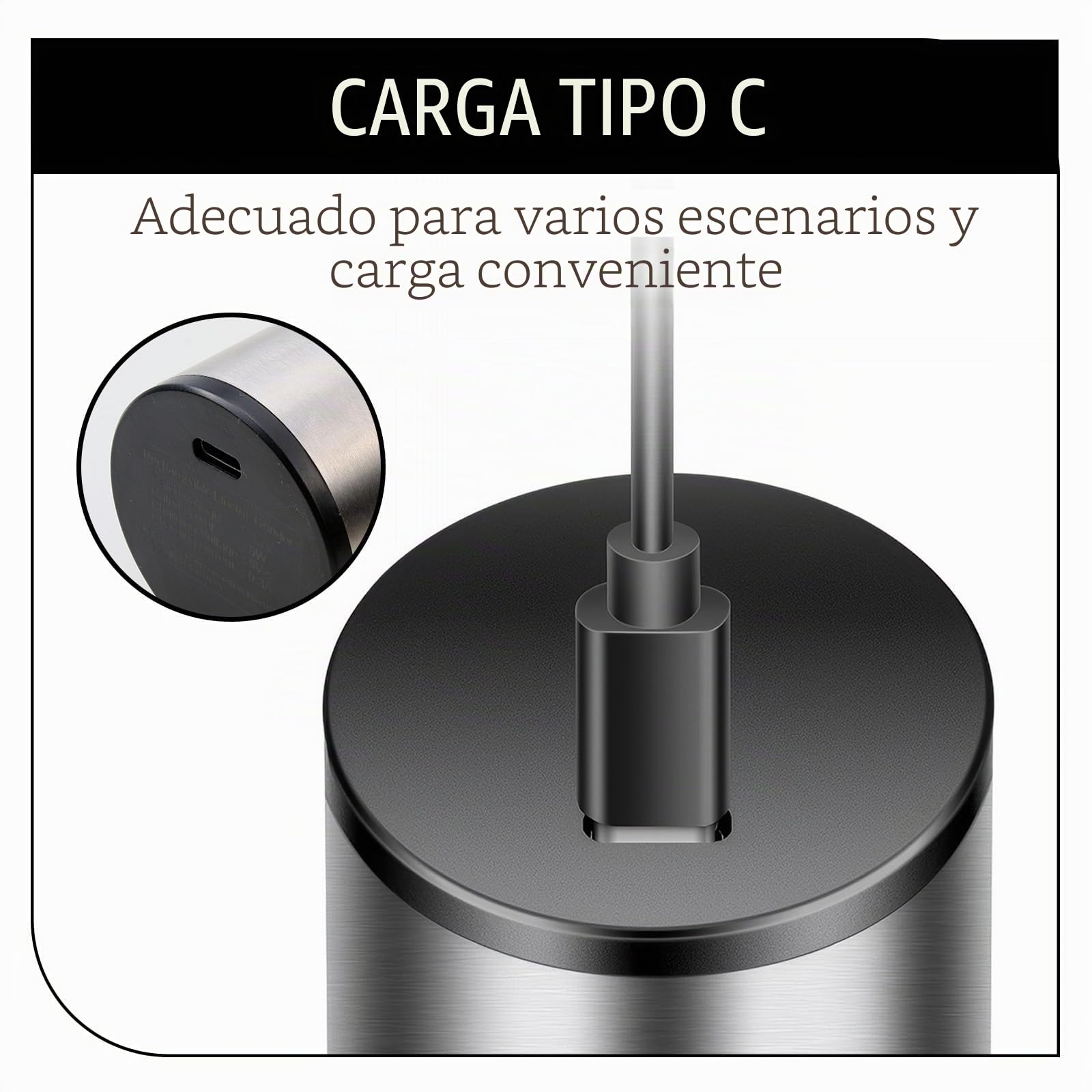 Molinillo eléctrico de sal y pimienta juego molinillo eléctrico especias | USB recargable 80 ml, gran capacidad, 5 grados de molienda ajustables, portátil con mecanismo de cerámica ajustable para