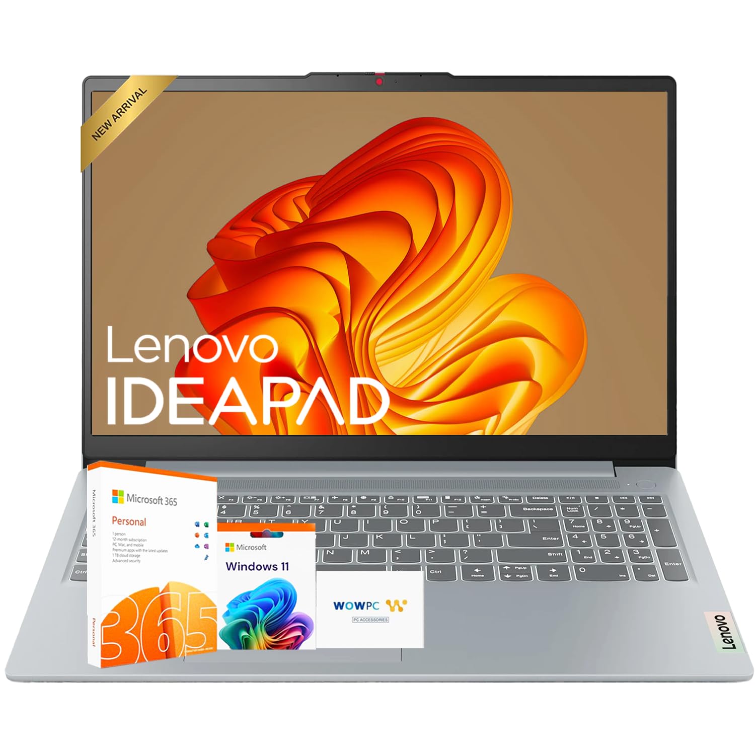 Lenovo IdeaPad Slim 3i • 15.6" FHD Laptop with Microsoft 365 Included • Intel N100 CPU • 4GB DDR5RAM • 128GB SSD • Windows 11