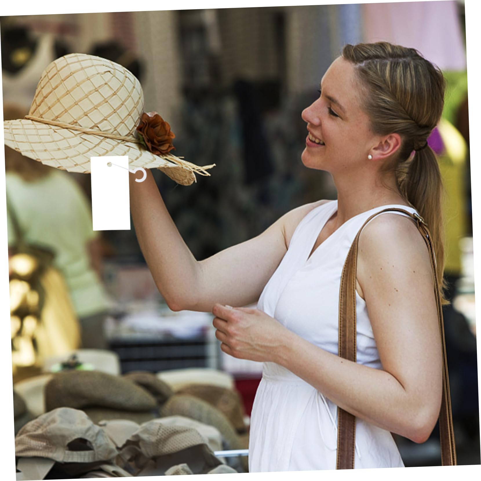 HONMEET 5000pcs Plastic Tag Fastener for Clothing Pants Hats Tag Holder Tagging Fasteners