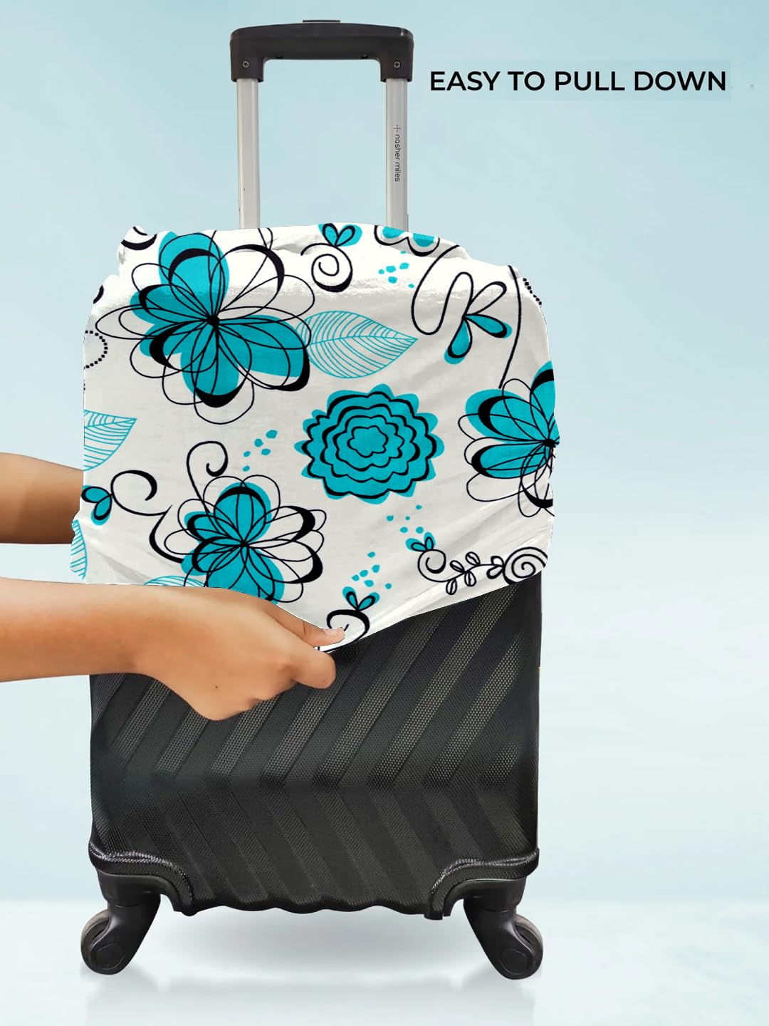 Cortina Tropical Design - Funda ecológica para maleta de viaje | Pequeña | Se adapta a equipaje de 18 a 22 pulgadas | Poliéster y elastano | 55 cm (20 pulgadas) | Protectores de equipaje |