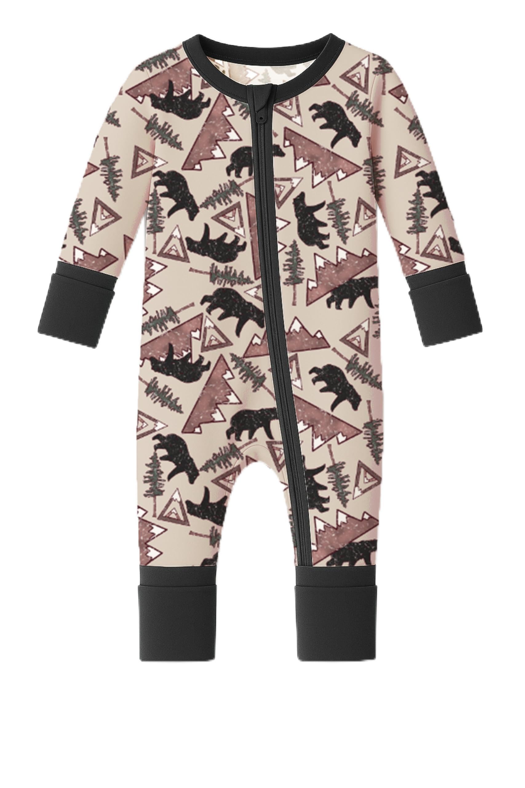 ITSY BITSY BOUTIQUE Viscose Bamboo Baby Pajamas - Boys and Girls Footie Sleeper Convertible 2-Way Zipper Sleeper