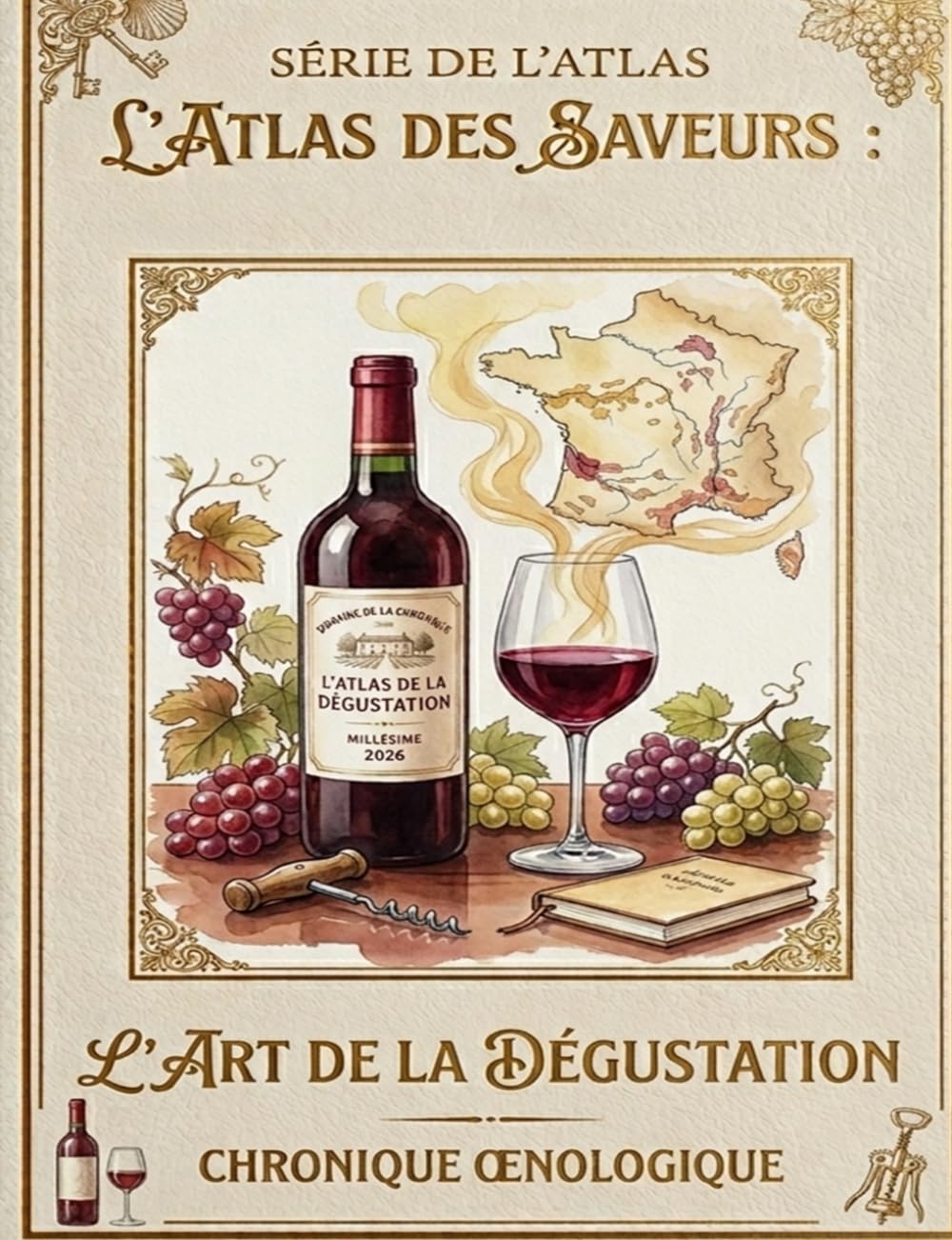 L’Atlas des Saveurs : L’Art de la Dégustation: Chronique Œnologique - Carnet de Dégustation Professionnel & Analyse (L’Atlas des Saveurs (Le Livre a Offrir))