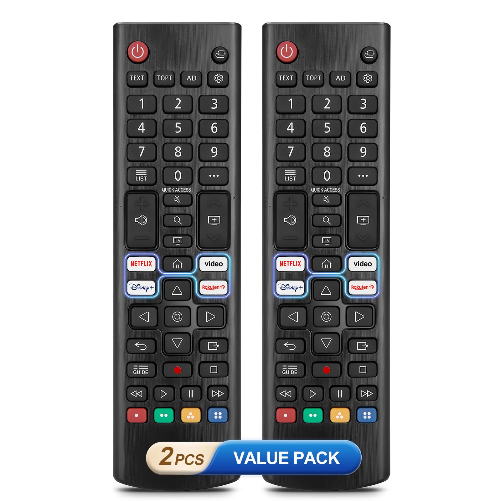 Universale per LG-TV-Remote-Control-Replacement,Compatibile con tutti i modelli LG Smart TV (confezione da 2)