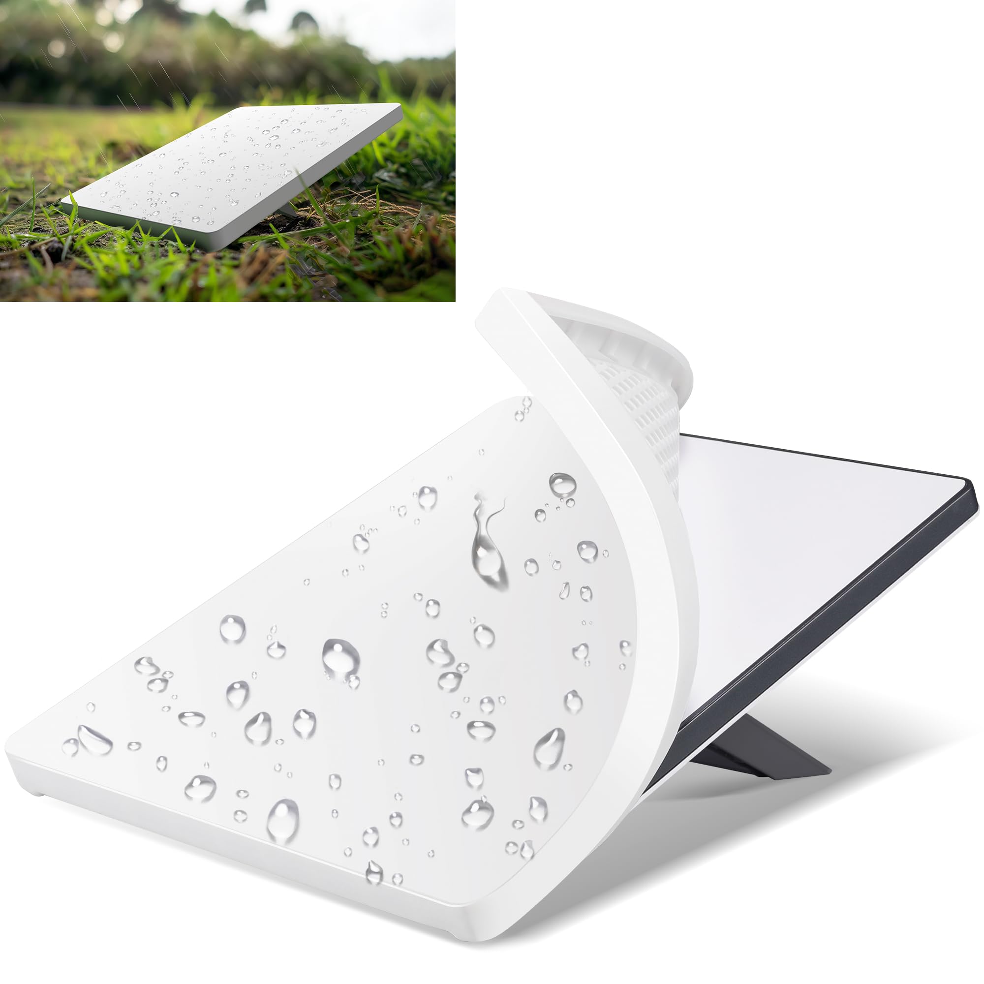 Starlink Mini Protective Case Silicone Cover, Liquid Silicone Case for Starlink Mini Satellite Dish, Waterproof Starlink Accessories Full Cover Shell with Anti-Scratch Protection White