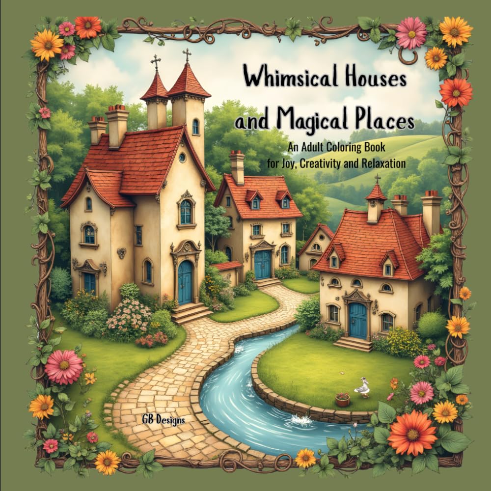 Whimsical Houses and Magical Places: An Adult Coloring Book for Joy, Creativity and Relaxation