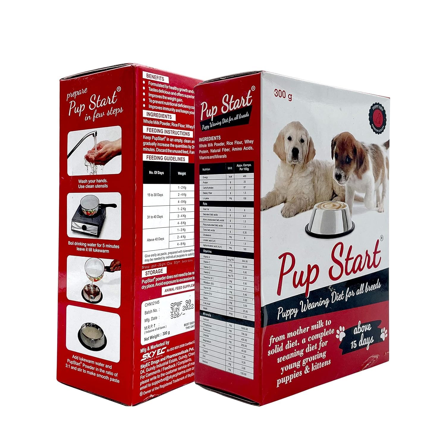 Pups Start Milk Powder | for Dog Puppies| Dog Food| Puppy Weaning Diet for All Breeds| Improves Immunity & Digestability 300Gm (Pack of 1) Sold by Fps