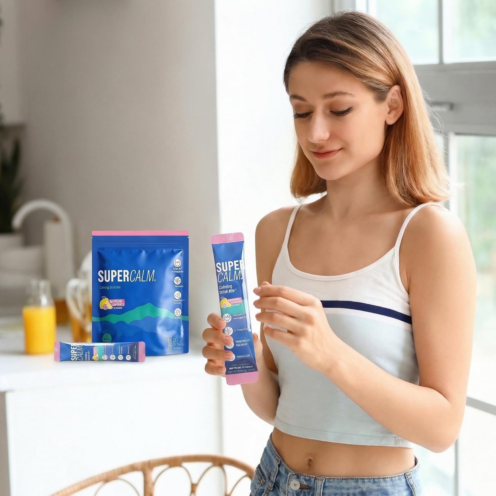New Super Cortisol, Lot de 20 Supercalm Cortisol aura plus, Cortisol Super Calm, Poudres Naturelles de Cortisol, pour Relaxation et la Concentration, Pas de Sucre, unisexe (2 pcs)