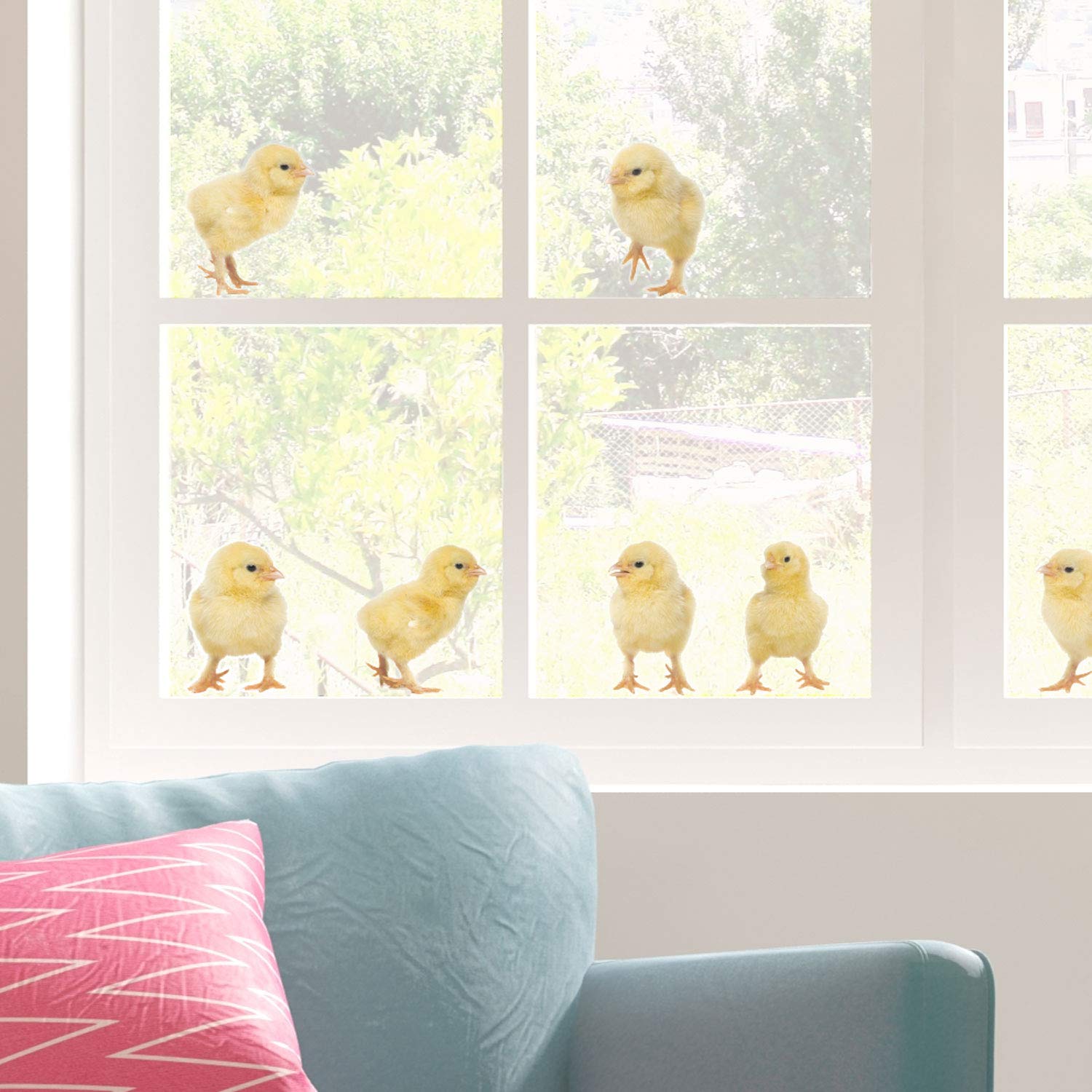 Stickerscape Little Chicks Easter Window Stickers (Little Chicks) | Easter Window Decal, Spring Window Decor, Spring Window Stickers | Easy To Apply, Cleanly Removable And Repositionable