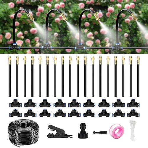 60Ft Drip Irrigation System for Garden – 360° Bendable Automatic