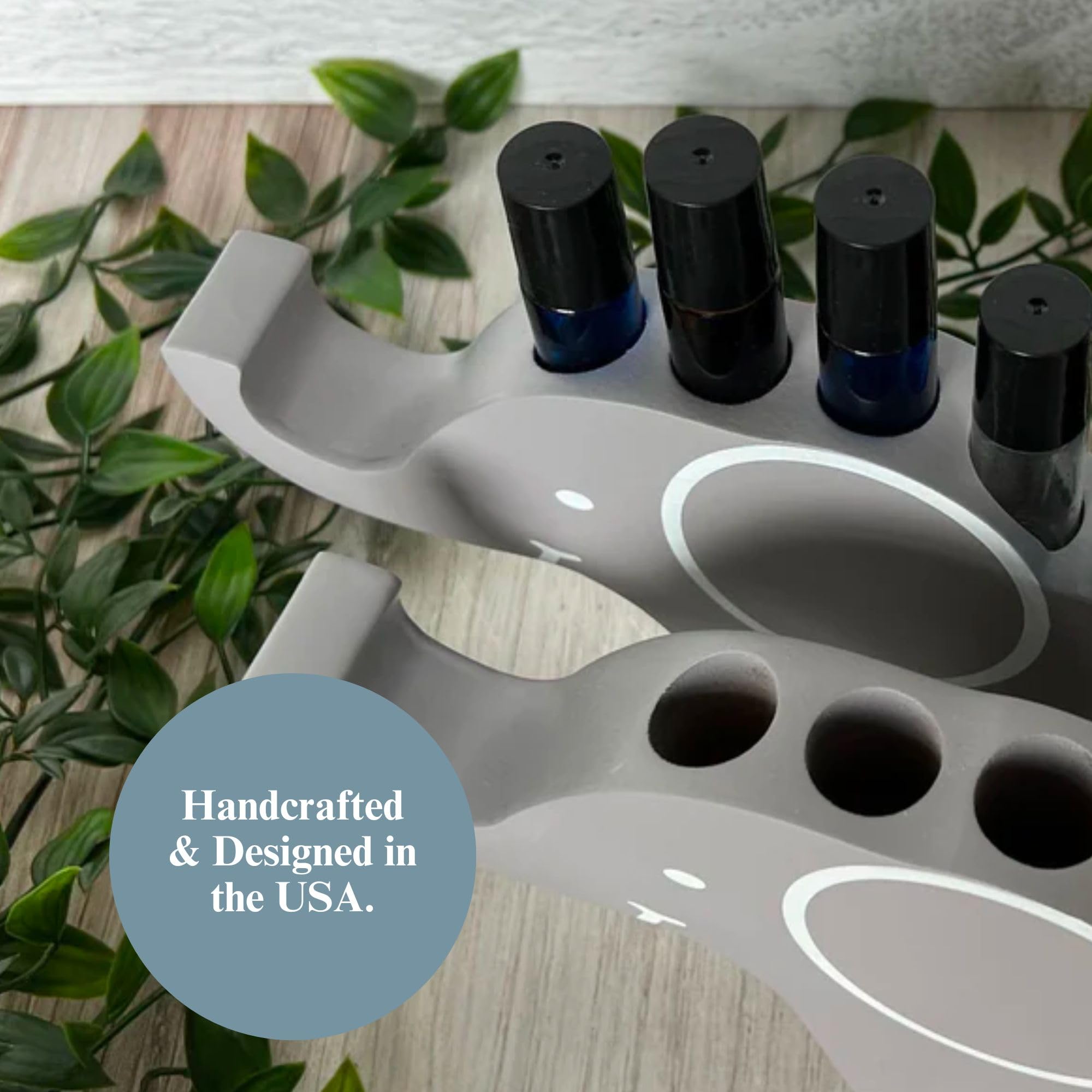 Enchanting Animal Kingdom Gray Elephant Roller Bottle Holders for Kids | Displays 6 5ml or 10ml Essential Oil Rollers | Child-Safe & Durable (Elephant)