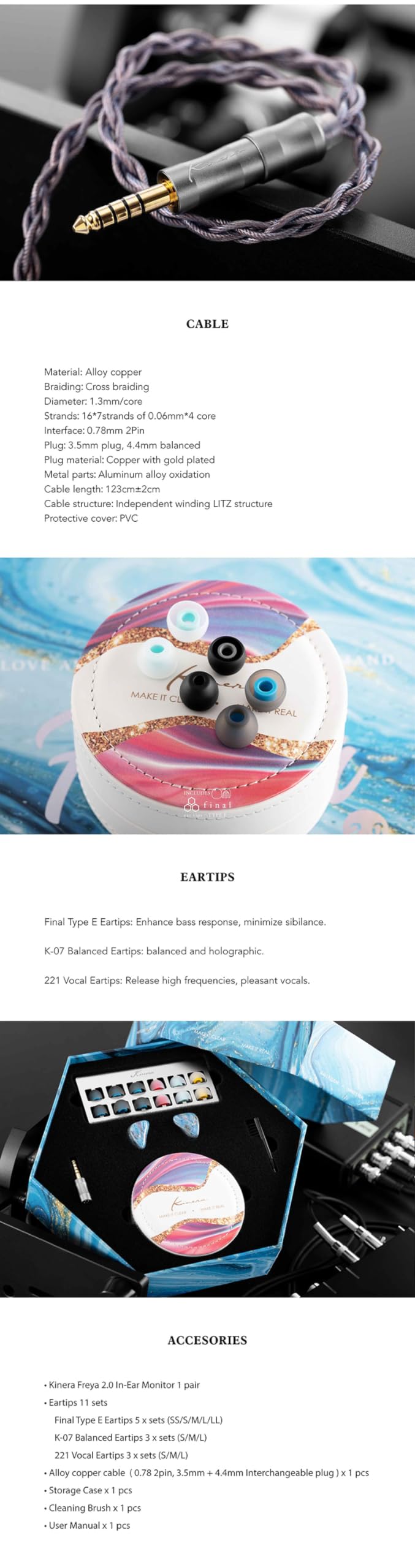 Amazon.com: LEAUDIO KINERA Freya 2.0 1DD+3BA in-Ear Earphone