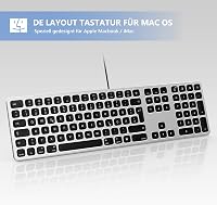 seenda Vezetékes Háttérvilágítású Mac Billentyűzet, USB és Type C Csatlakozással, Német QWERTZ Kiosztással, Apple iMac, MacBook Pro/Air Komp 6