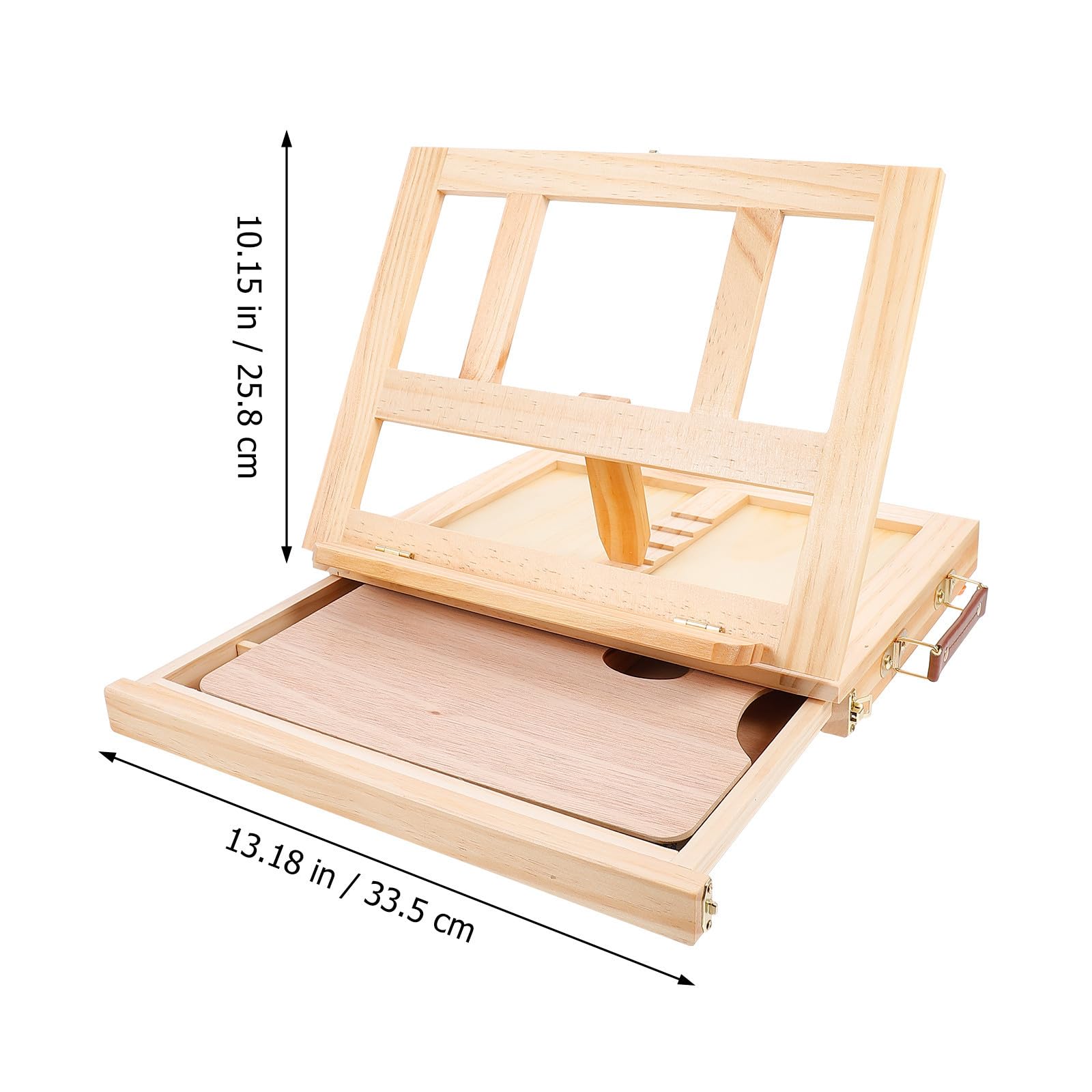 Caballete de Escritorio de Madera Verde Plegable y Portátil