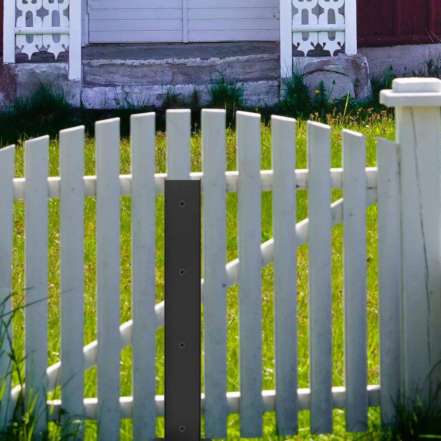 Heavy Duty Fence Post Anchor Stake Ground Spike for Repairing Fence Posts with Fixing Stake for Outdoor Deck and Garden Use