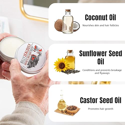 Miniatura 2 de Billy Jealousy Beard Balm with Light Hold & Low Shine, Everyday Beard Styling Balm Loaded With Coconut, Shea & Sunflower Oils For Smooth & Nourished