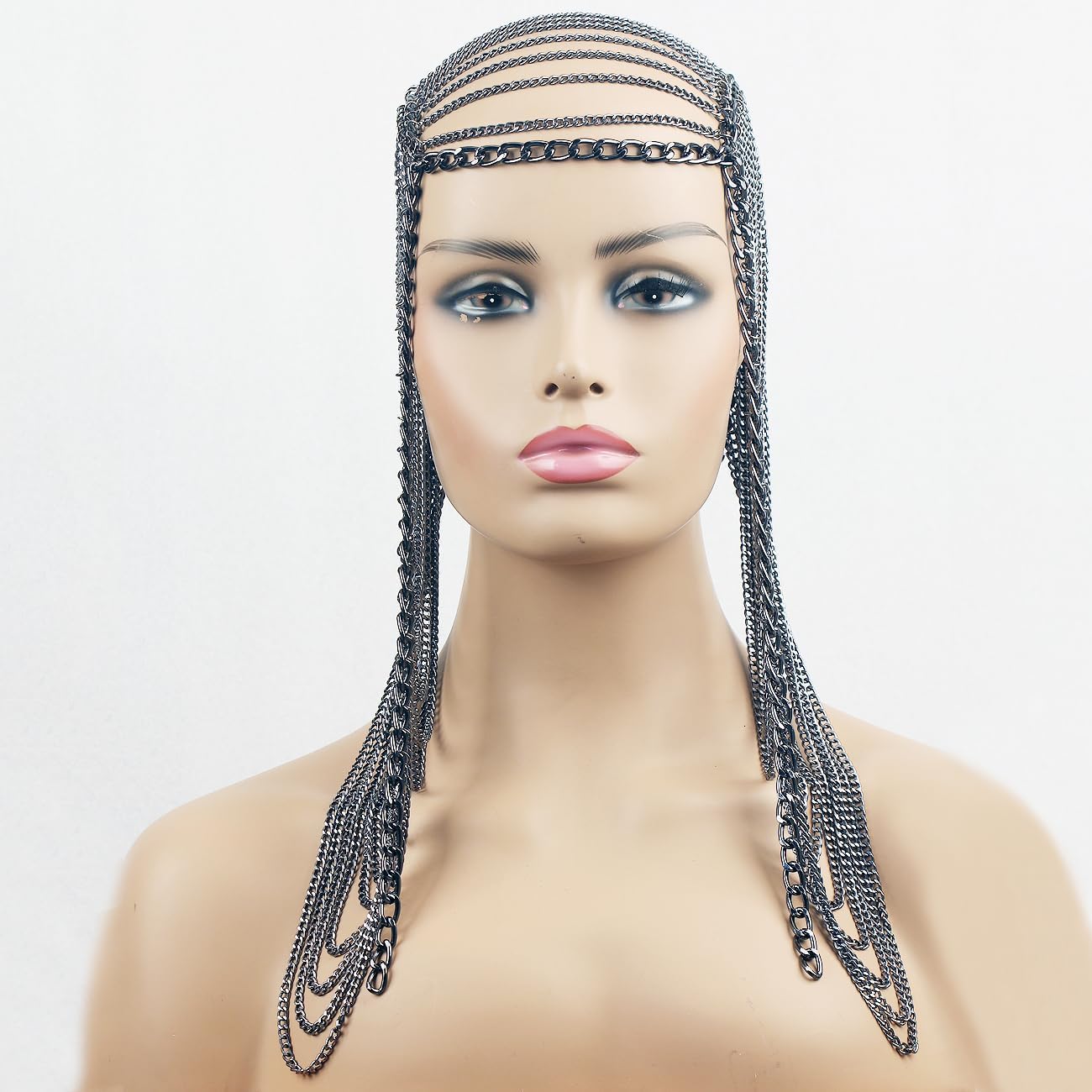 Layered Gold Chain Jewelry for Women Goddess Headpiece Carnival Dance Hair Accessories