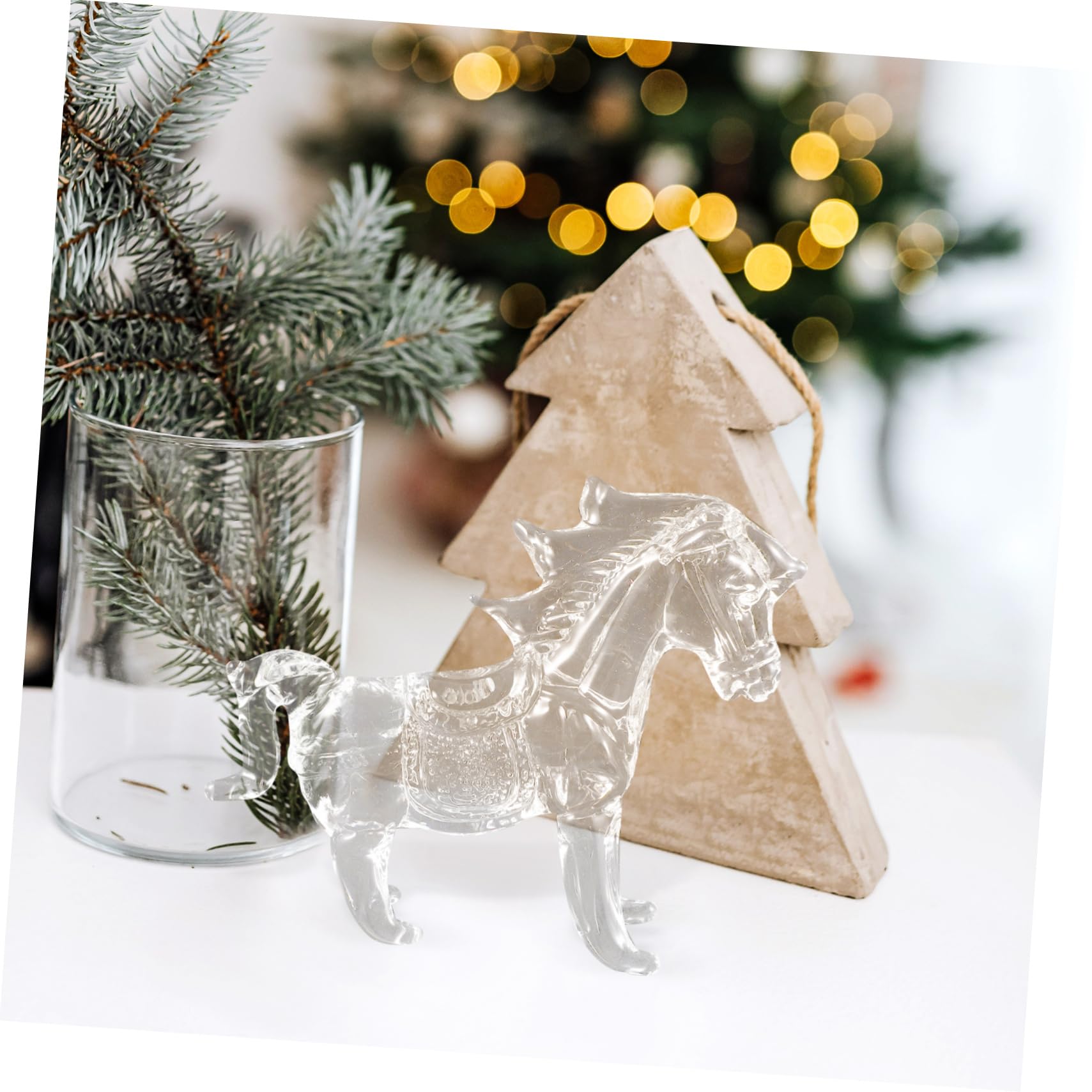 PRETYZOOM 5st Kristall-pferdeornamente Schreibtisch-Tier-Statue Wohndekoration Pferdefiguren Wohnkultur Sternzeichen Statue Briefbeschwerer Mit Pferdefiguren Tierischer Geburtstag