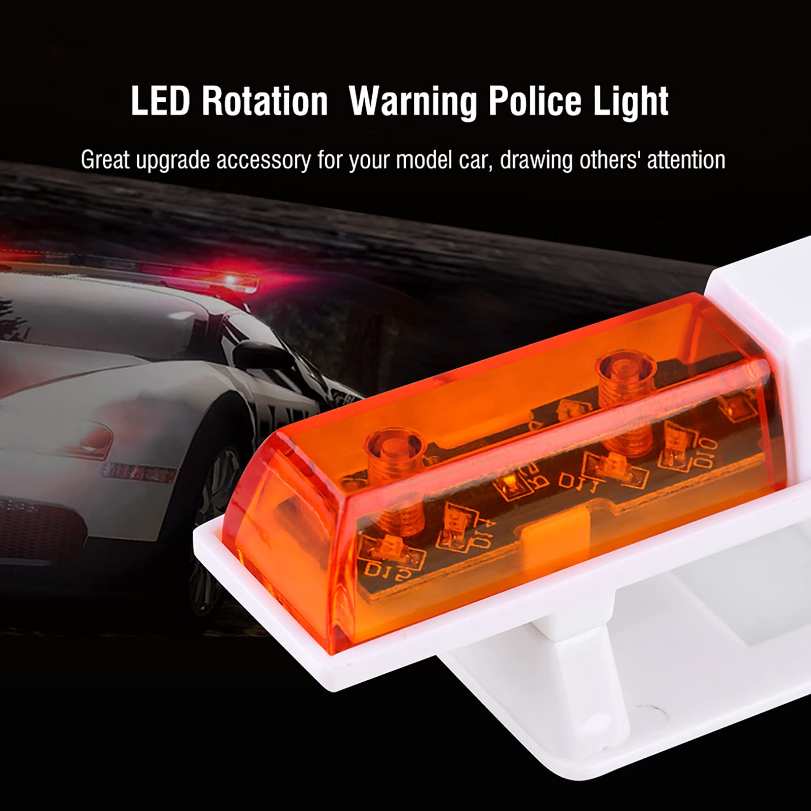RC-Blitzlicht, RC-Warnlicht, RC-Auto-LED-Licht, Geringer Stromverbrauch, Für RC-Modellauto-Fahrzeug-RC-Teilezubehör