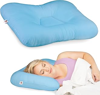 Core Products Tri-Core Cervical Support Pillow – Firm Orthopedic Neck Pillow for Pain Relief, Back and Side Sleepers – Ergonomic Contour Pillow – Assembled in USA, Full Size, Blue
