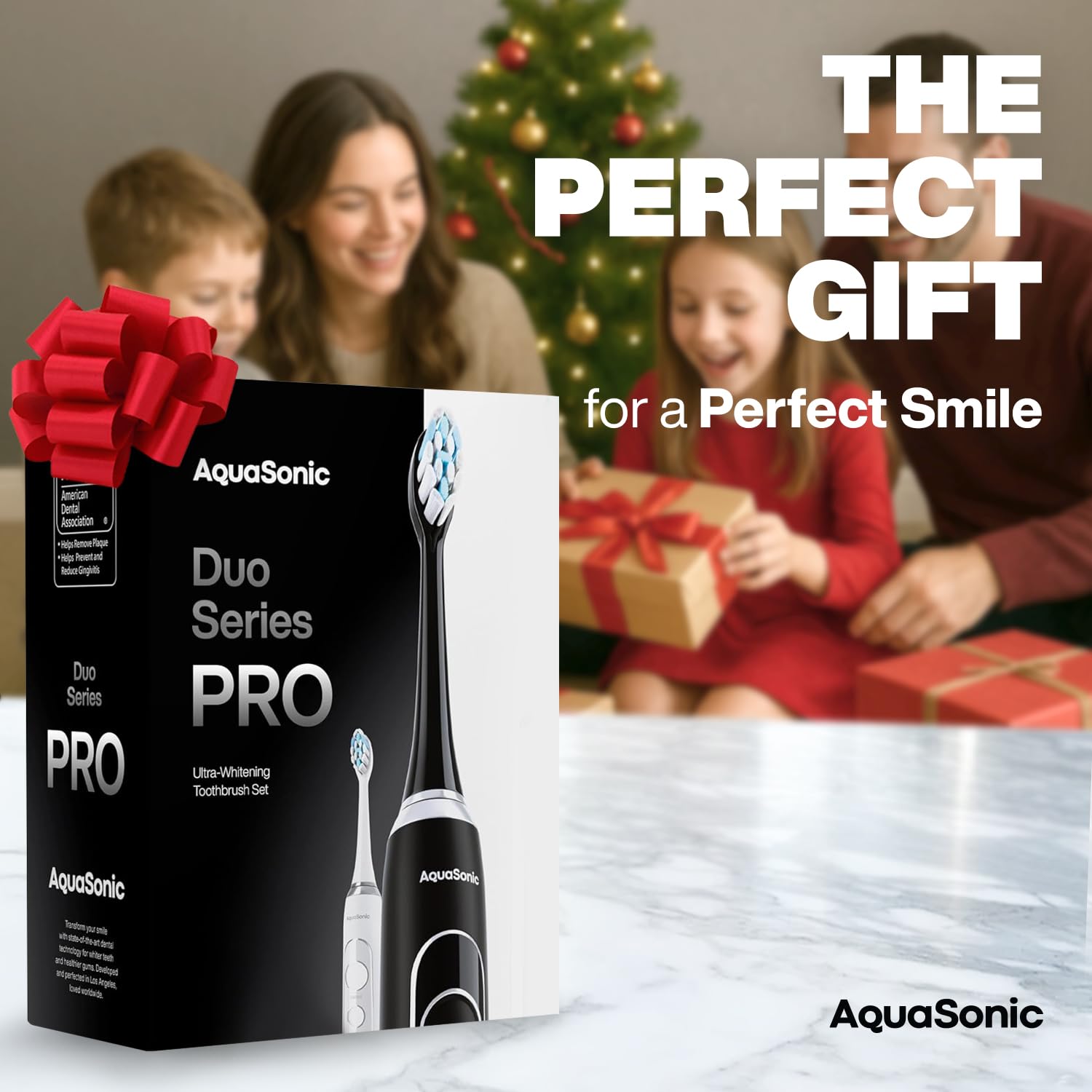 Aquasonic Duo Series PRO – Ultra-Whitening Electric Toothbrush Set – 5 Modes & Smart Timers – Premium Travel Cases & 10 Proflex Brush Heads – ADA Accepted Toothbrushes