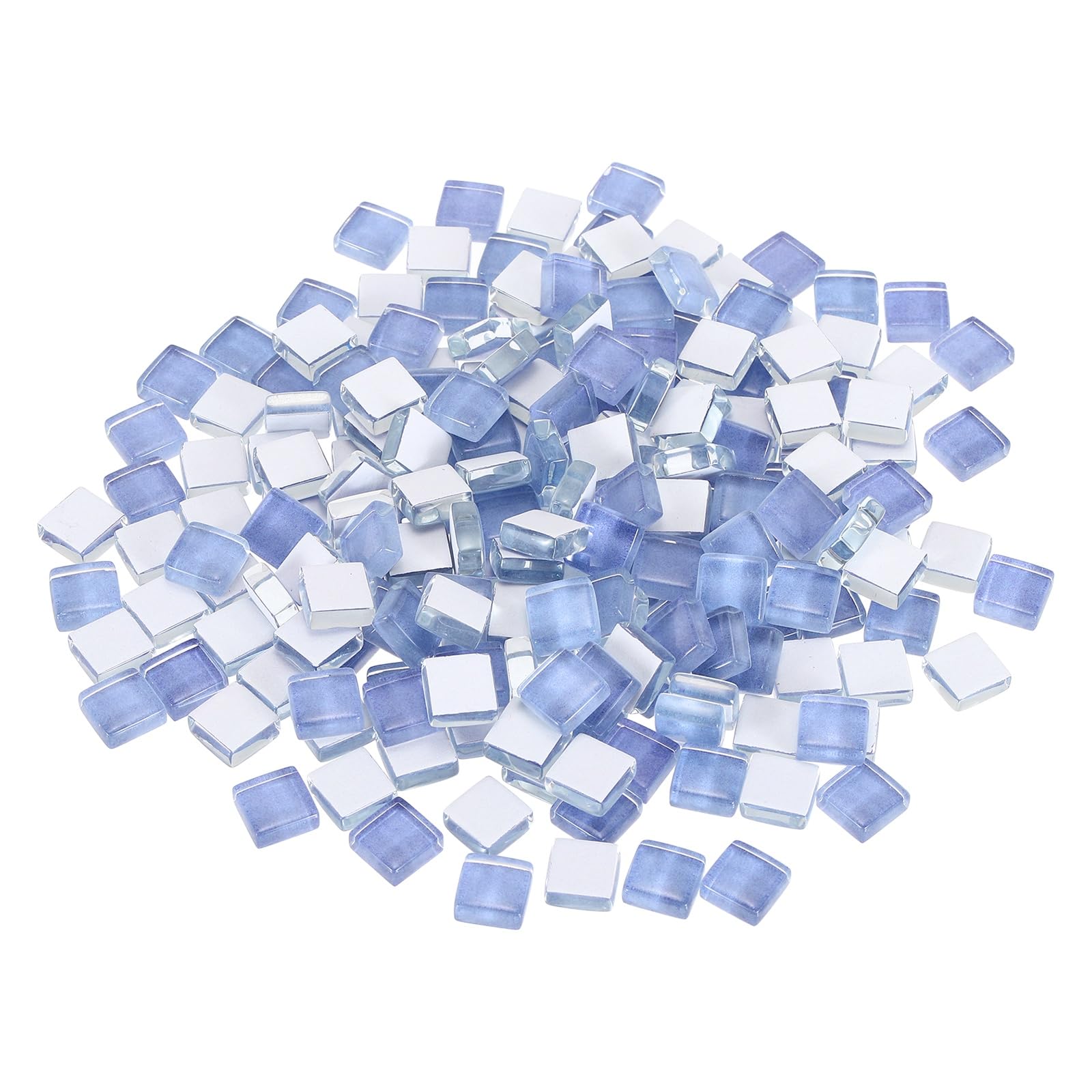 sourcing map Mosaic Tiles, 1 x 1cm Micro Glass Tiny Mini Mosaic Tile DIY Hobbies Handmade Crystal Free Stone Craft Material Creativity (Lavender Pack of 200)
