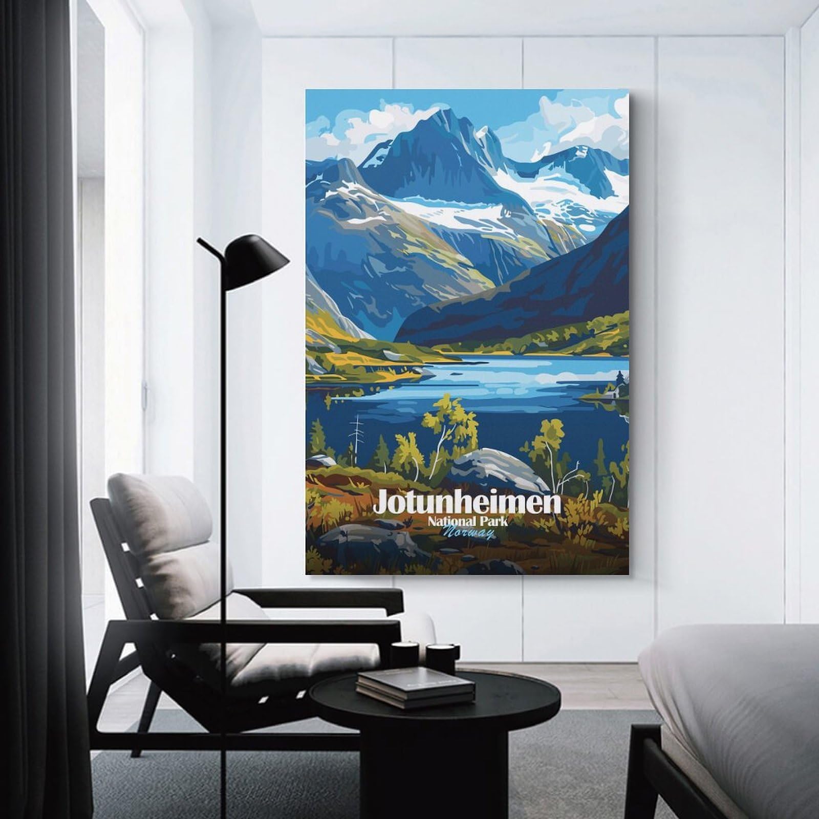 Junmoney Canvas Wall Art Jotunheimen National Park, Norway, 08x12inch(20x30cm), for Corridors, Hallways Or Apartment Entries, Decorative Canvas Styling for Entry Areas